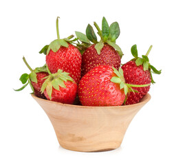 Strawberries isolated on white.
