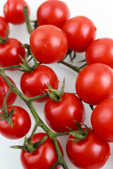 tomatoes cherry on a white background