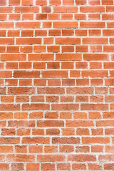 brick red wall texture. background of a old brick house.