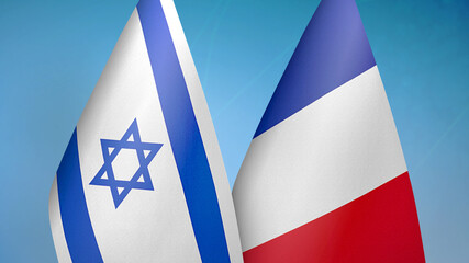 Israel and France two flags