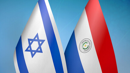 Israel and Paraguay two flags