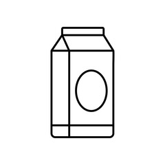 milk box icon, line style