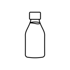milk bottle icon, line style