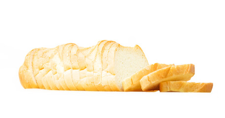 Fresh sliced ​​loaf isolated on white background