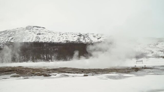 Geyser Valley in the southwest of Iceland
