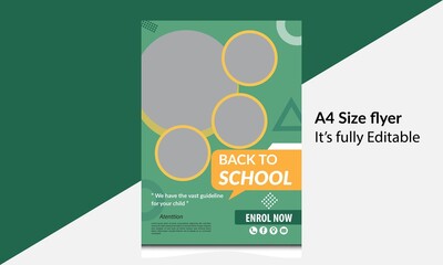 Back to school flyer / poster design template