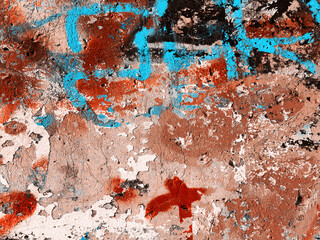 Abstract concrete, weathered with cracks and scratches. Landscape style. Grungy Concrete Surface....