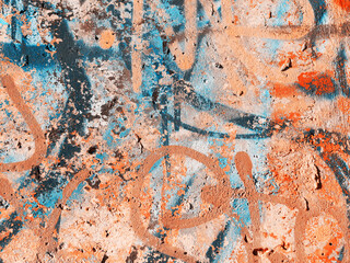Abstract concrete, weathered with cracks and scratches. Landscape style. Grungy Concrete Surface. Great background or texture.