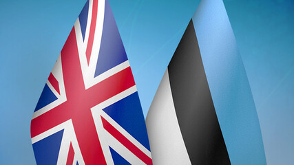 United Kingdom and Estonia two flags