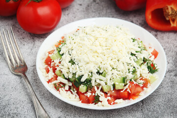 Shopsky salad - national Bulgarian dish	