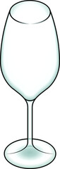 A white wine glass.