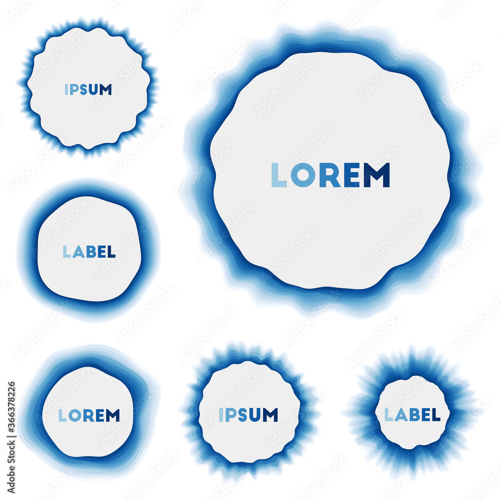 Aufkleber abstract round labels. appealing circular backgrounds. neat vector illustration.