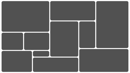 Vector eleven frames photo collage.Template of moodboard.