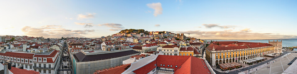 Portugal. Lisbon. Panorama of the North-Eastern part of the city from the observation deck of the...