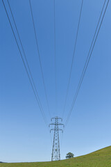 Countryside Power Line Pylons 
