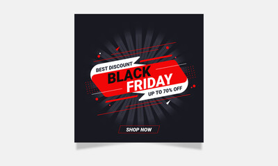 Black friday social media banner.Modern abstract sale banner.Black friday sale
