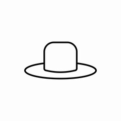 Outline old hat icon.Old hat vector illustration. Symbol for web and mobile