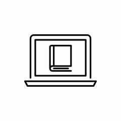 Outline online book reading icon.Online book reading vector illustration. Symbol for web and mobile