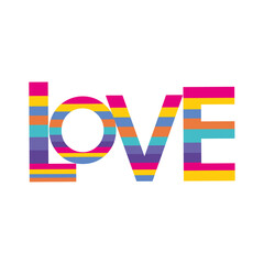 pride parade lgbt community, love lettering rainbow colored celebration