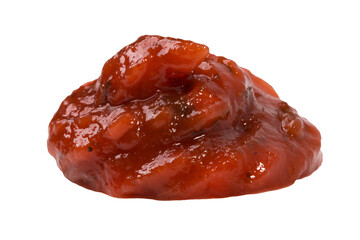 Tomato sauce isolated on white background close-up