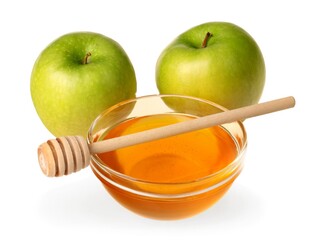 Honey of Bowl and Green Apples