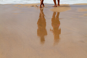 Fototapeta na wymiar girls on the beach