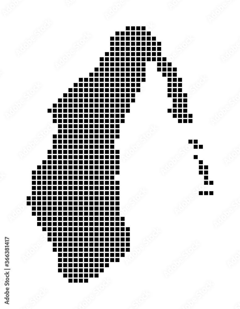 Aufkleber aitutaki map. map of aitutaki in dotted style. borders of the island filled with rectangles for your