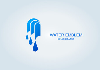 Water abstract vector template design emblem logo, Ecology, Business technology universal idea, Vector illustration Eps 10