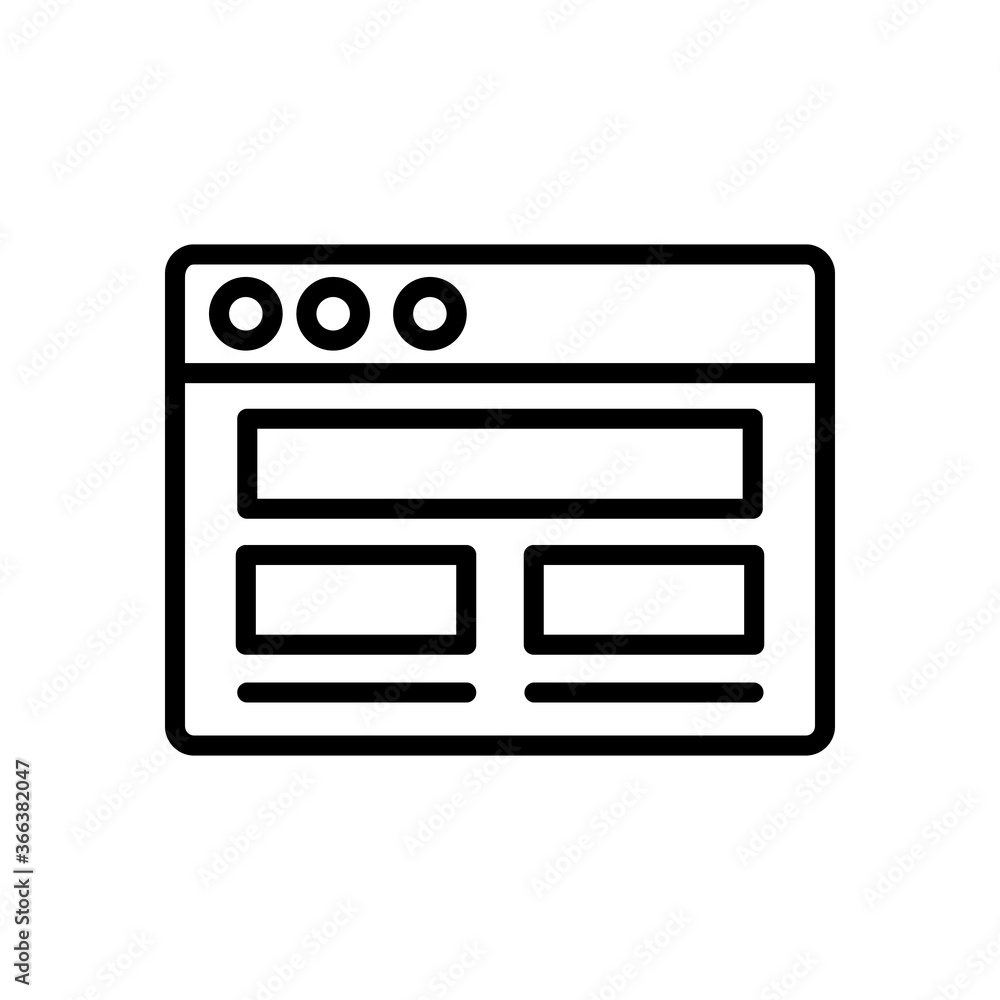 Poster browser, web site, pictures icon. simple line, outline vector elements of internet explorer icons fo