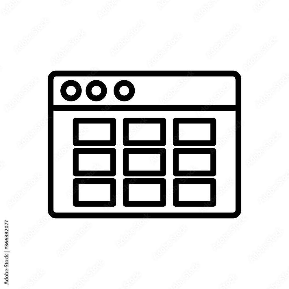 Poster browser, web site, pictures icon. simple line, outline vector elements of internet explorer icons fo