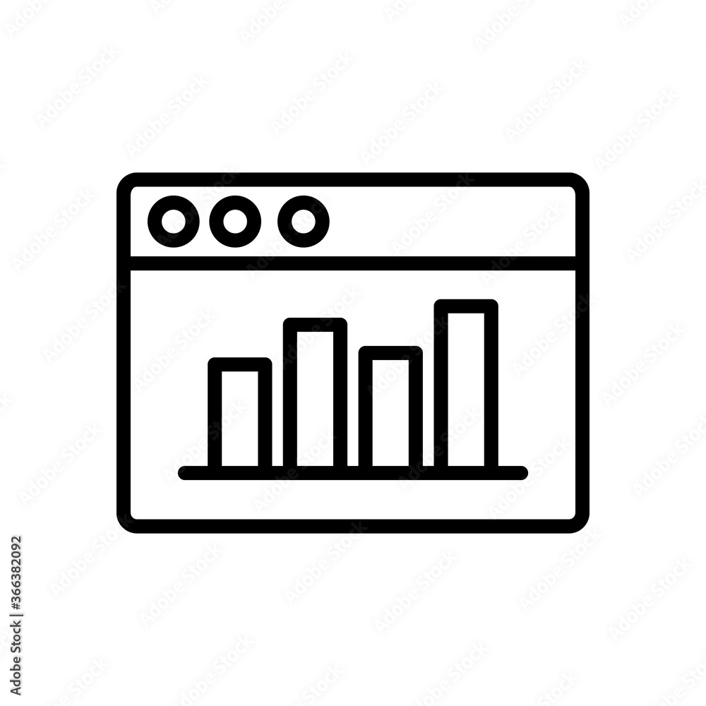 Aufkleber browser, web site, chart icon. simple line, outline vector elements of internet explorer icons for u