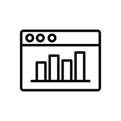 Browser, web site, chart icon. Simple line, outline vector elements of internet explorer icons for ui and ux, website or mobile application