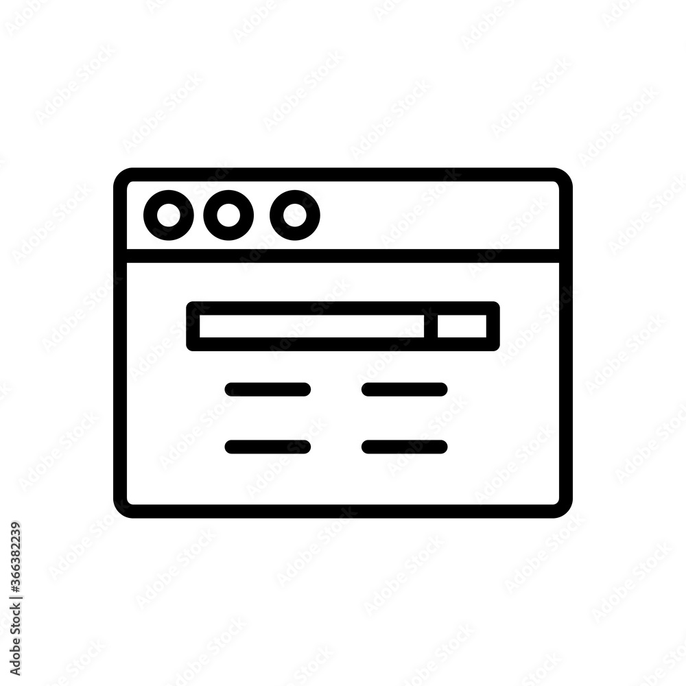 Poster browser, web site, search icon. simple line, outline vector elements of internet explorer icons for 