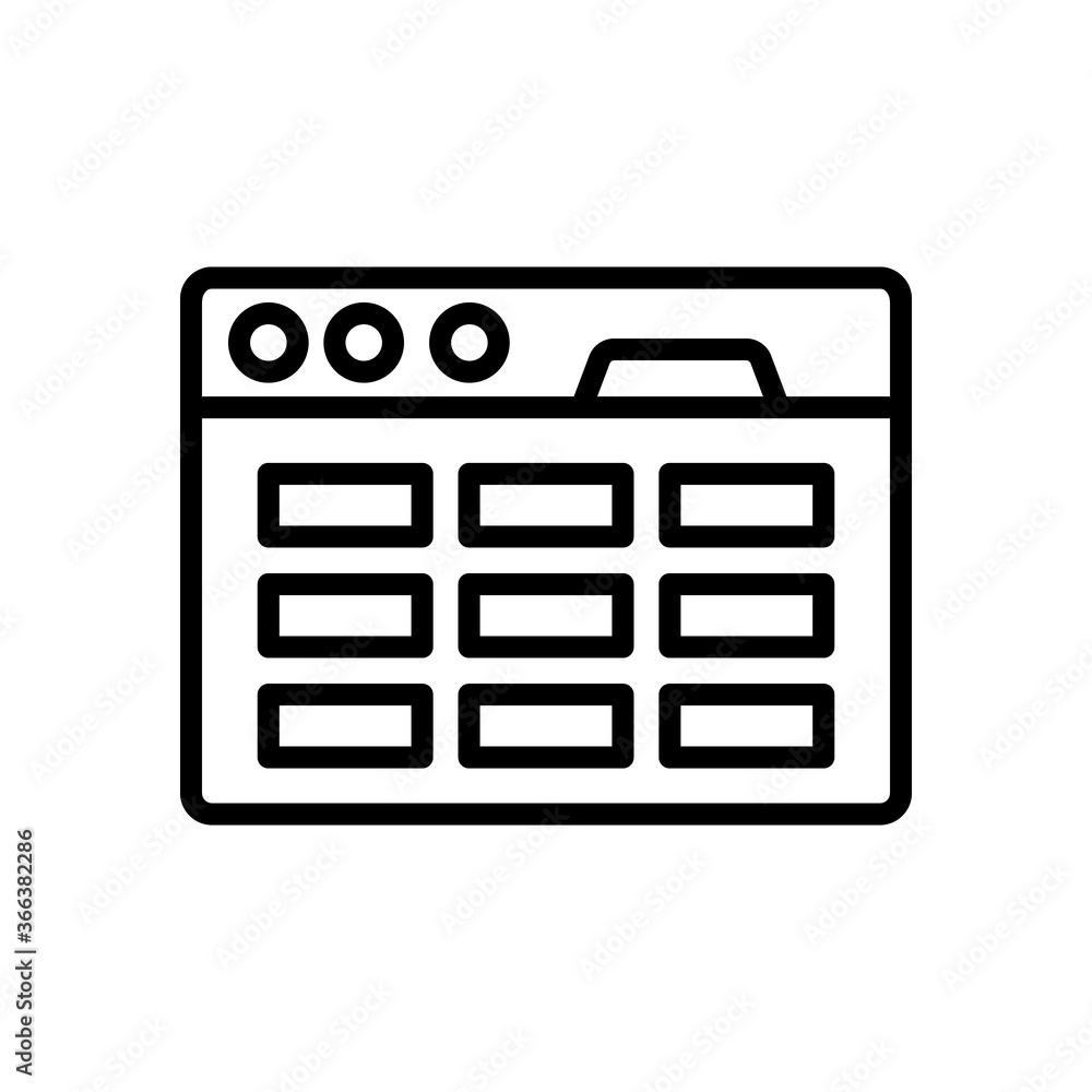 Aufkleber browser, web site, interface icon. simple line, outline vector elements of internet explorer icons f