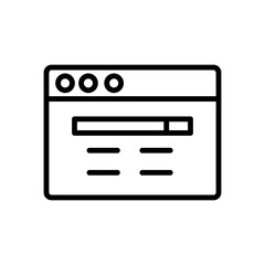 Fototapeta premium Browser, web site, search icon. Simple line, outline vector elements of internet explorer icons for ui and ux, website or mobile application