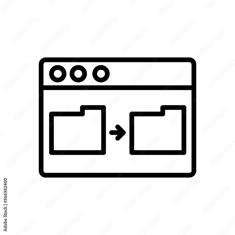 Aufkleber browser, web site, folder icon. simple line, outline vector elements of internet explorer icons for 