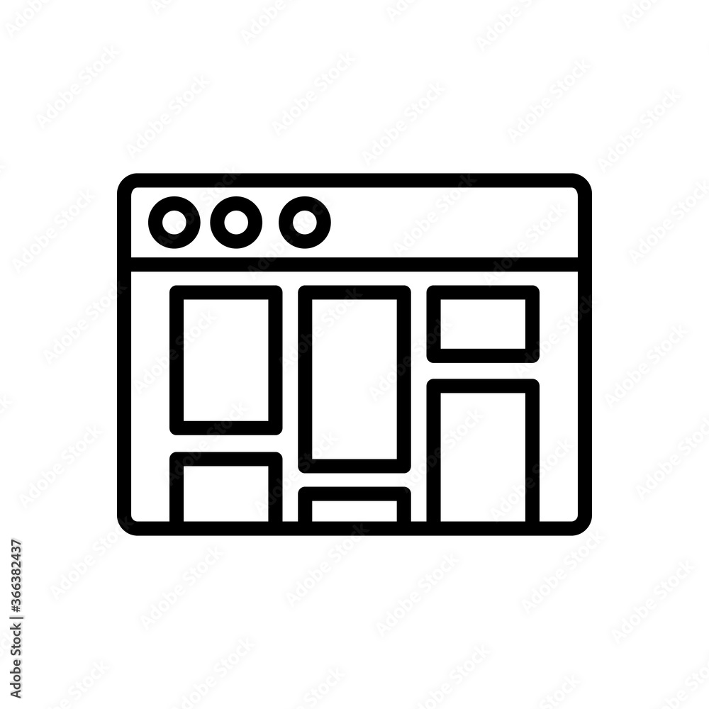Aufkleber browser, web site, news icon. simple line, outline vector elements of internet explorer icons for ui