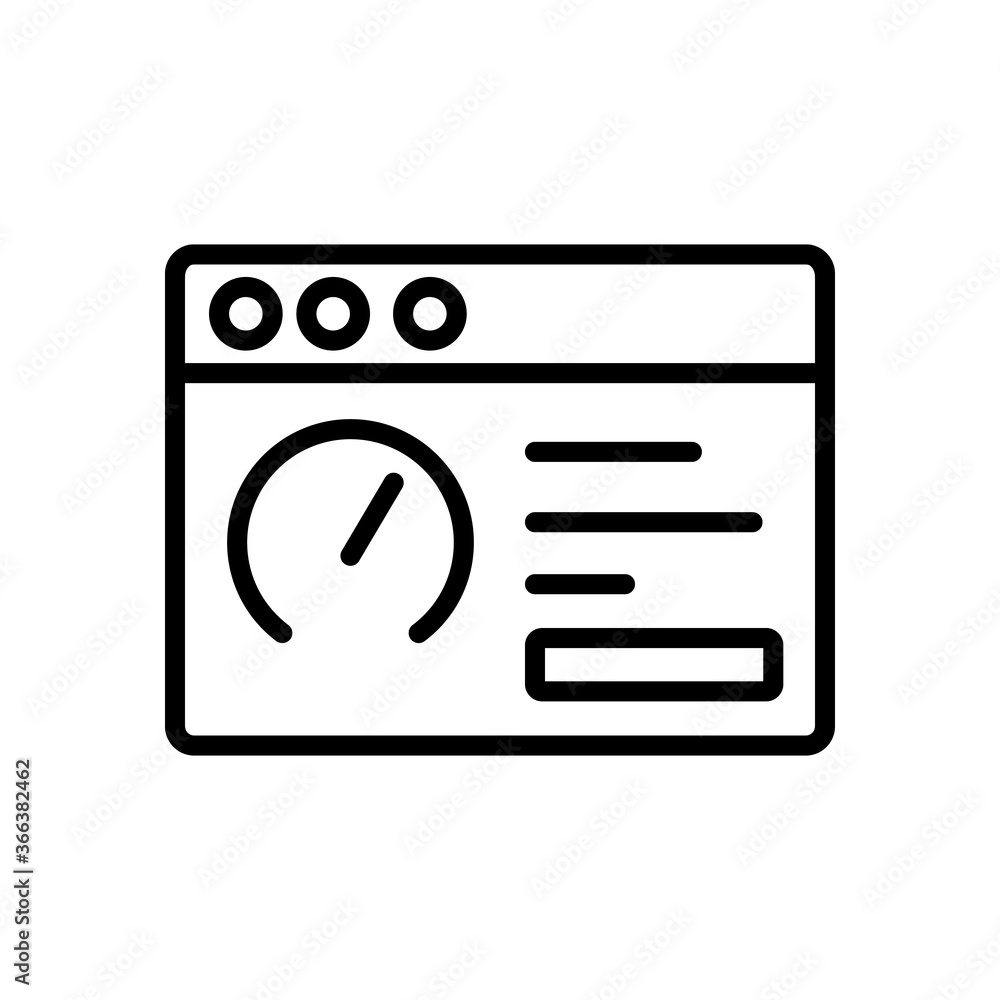 Aufkleber browser, web site, speedometer icon. simple line, outline vector elements of internet explorer icons