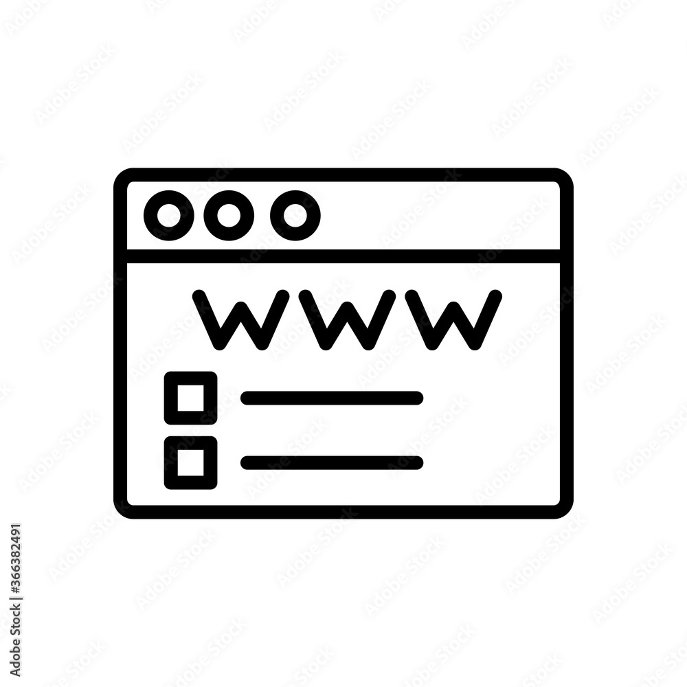 Aufkleber browser, web site icon. simple line, outline vector elements of internet explorer icons for ui and u