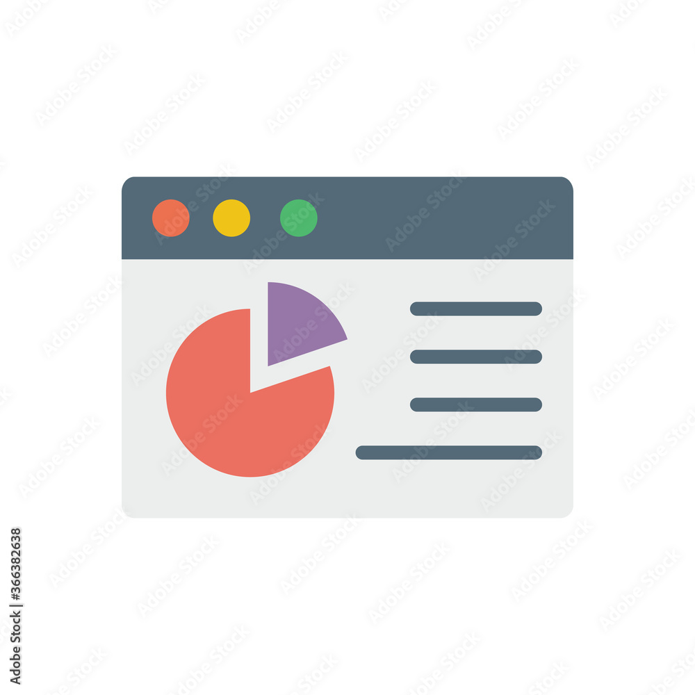 Aufkleber browser, web site, pie, chart icon. simple color vector elements of internet explorer icons for ui a