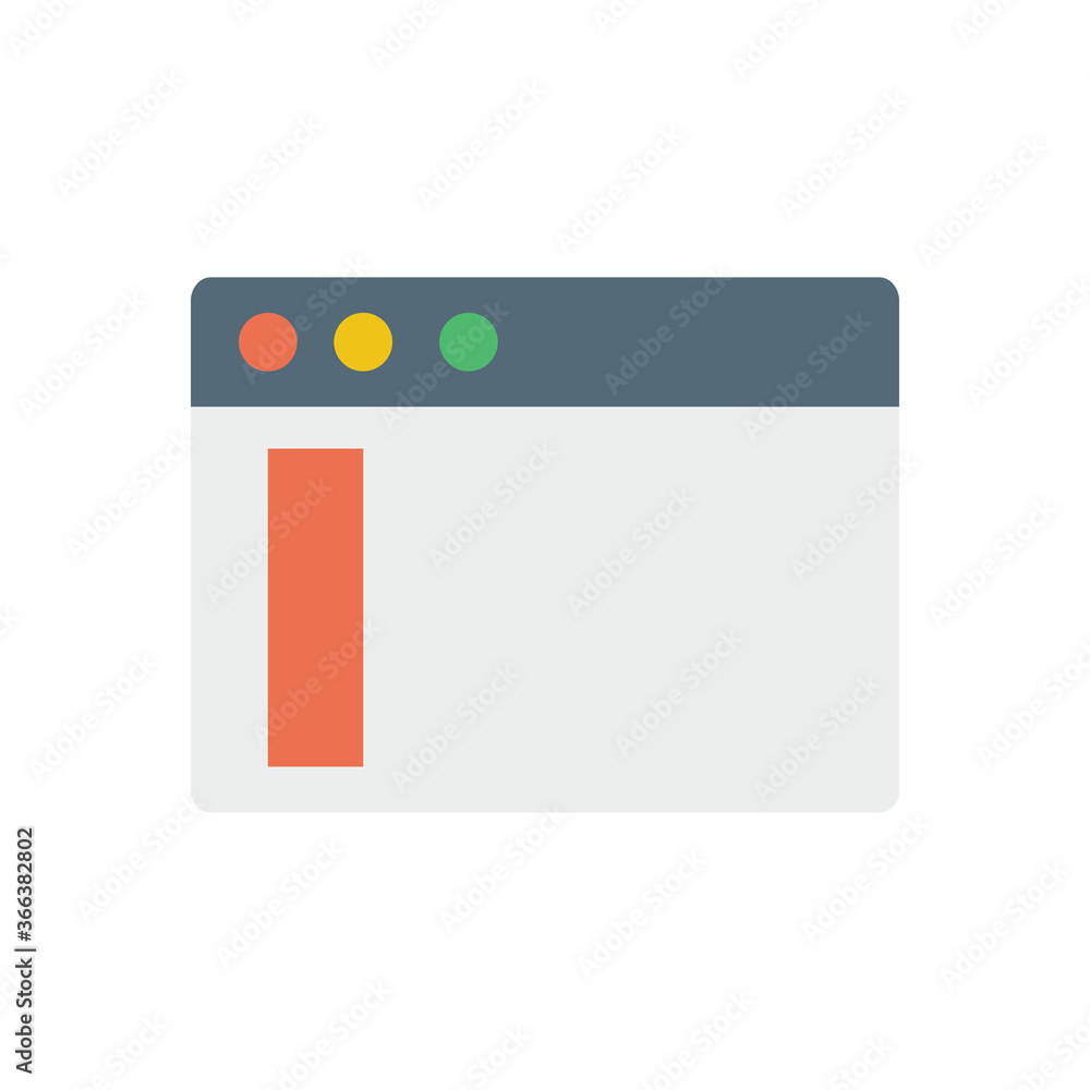 Poster browser, web site, icon. simple color vector elements of internet explorer icons for ui and ux, webs