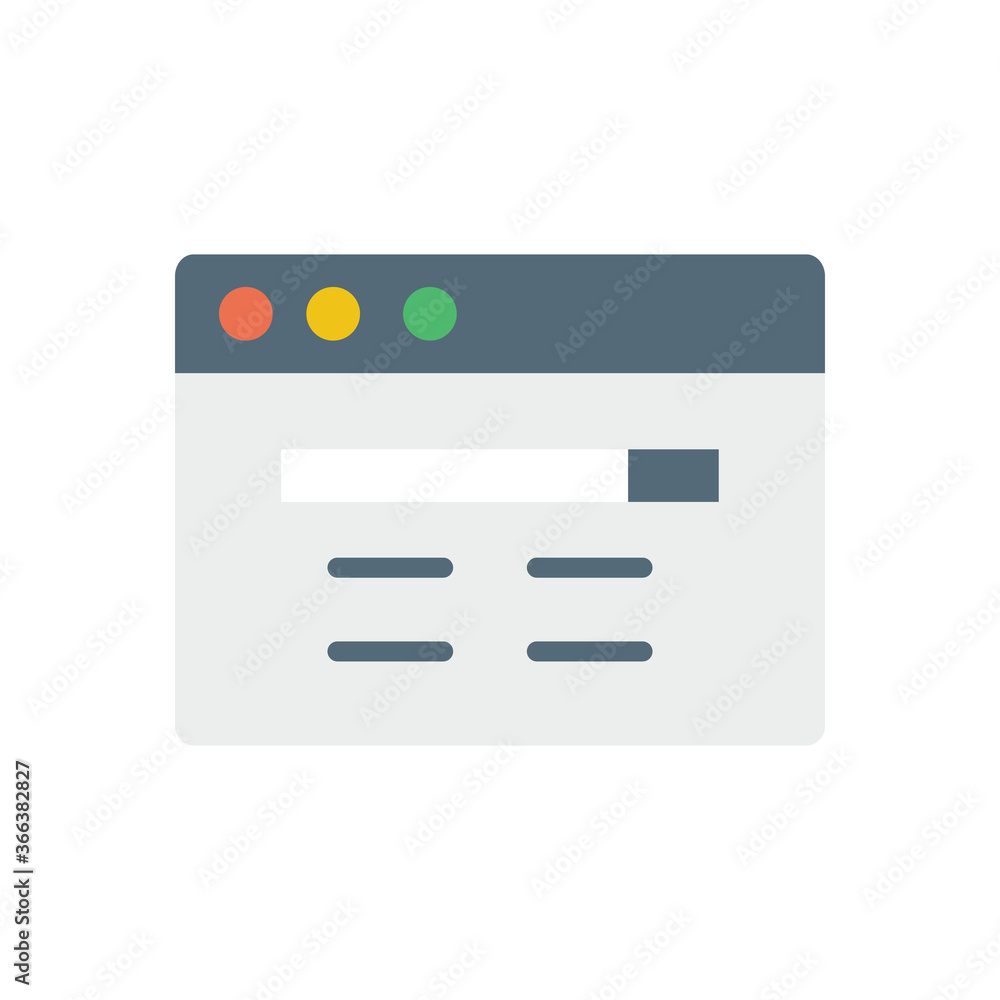 Poster browser, web site, search icon. simple color vector elements of internet explorer icons for ui and u