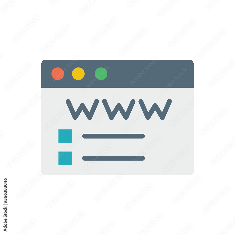 Poster Browser, web site icon. Simple color vector elements of internet explorer icons for ui and ux, website or mobile application
