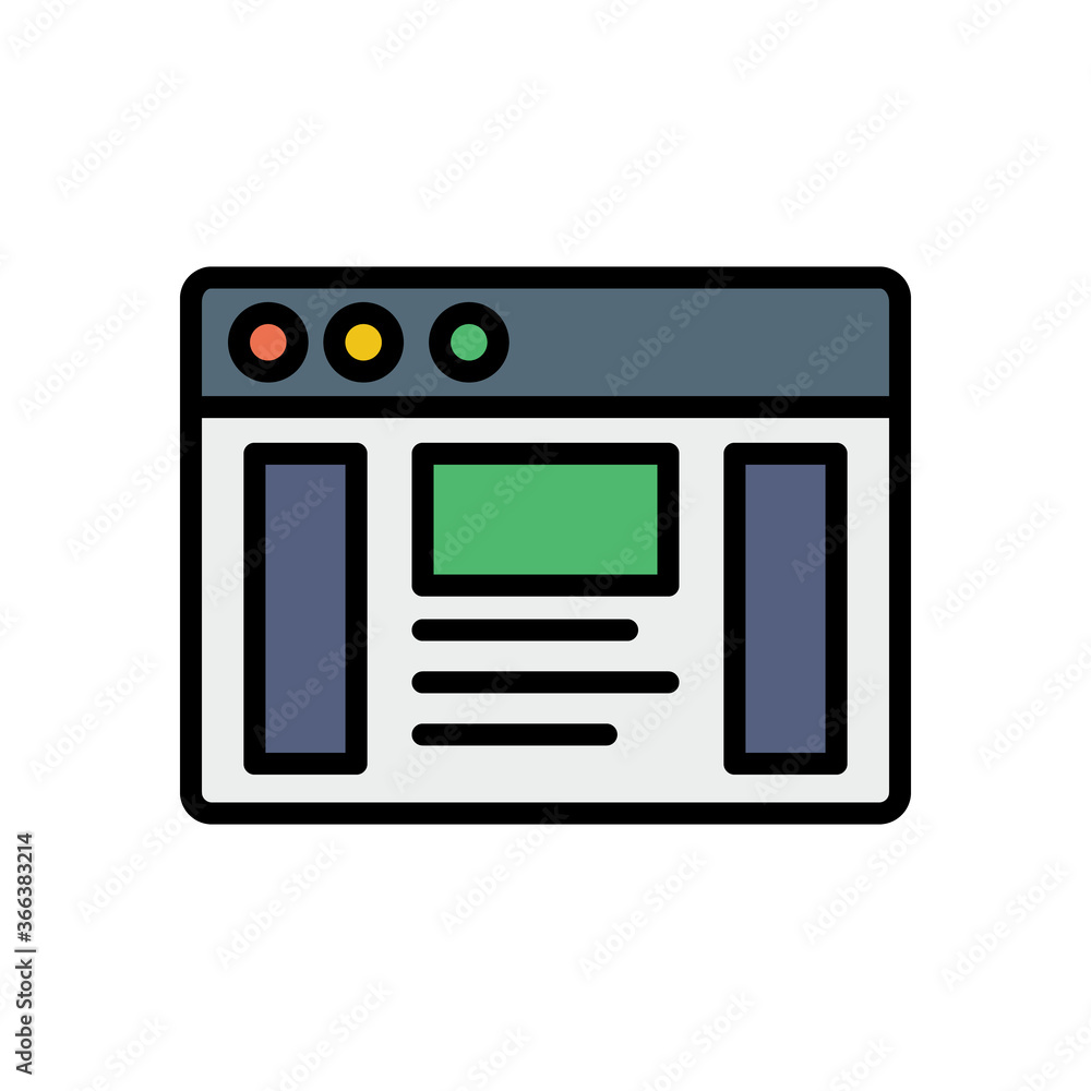 Aufkleber browser, web site, news icon. simple color with outline vector elements of internet explorer icons f