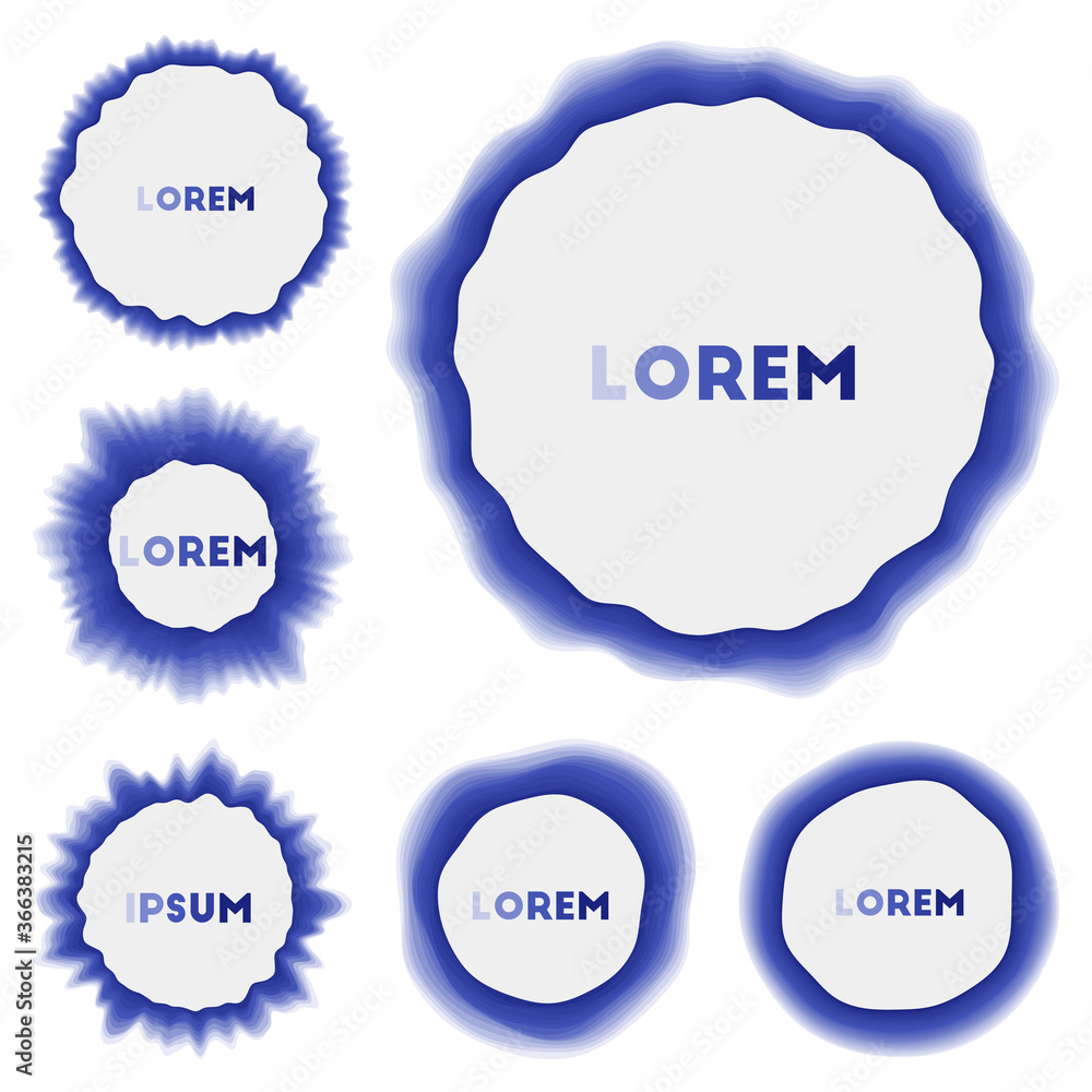 Poster round labels with circular backgrounds. vector illustration of abstract design elements for presenta