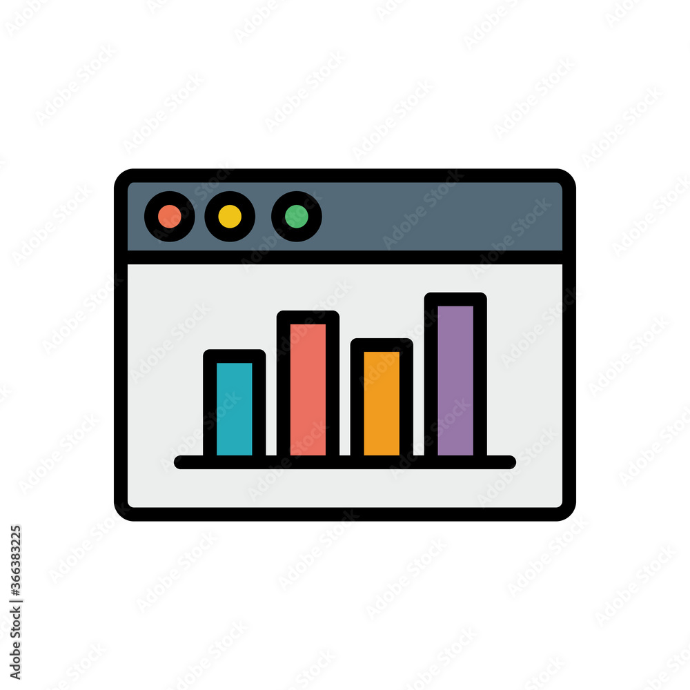 Aufkleber browser, web site, chart icon. simple color with outline vector elements of internet explorer icons 