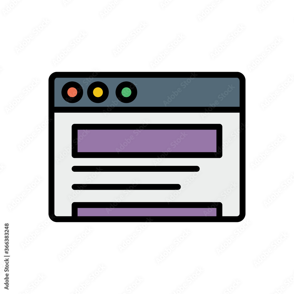 Poster browser, web site, interface icon. simple color with outline vector elements of internet explorer ic
