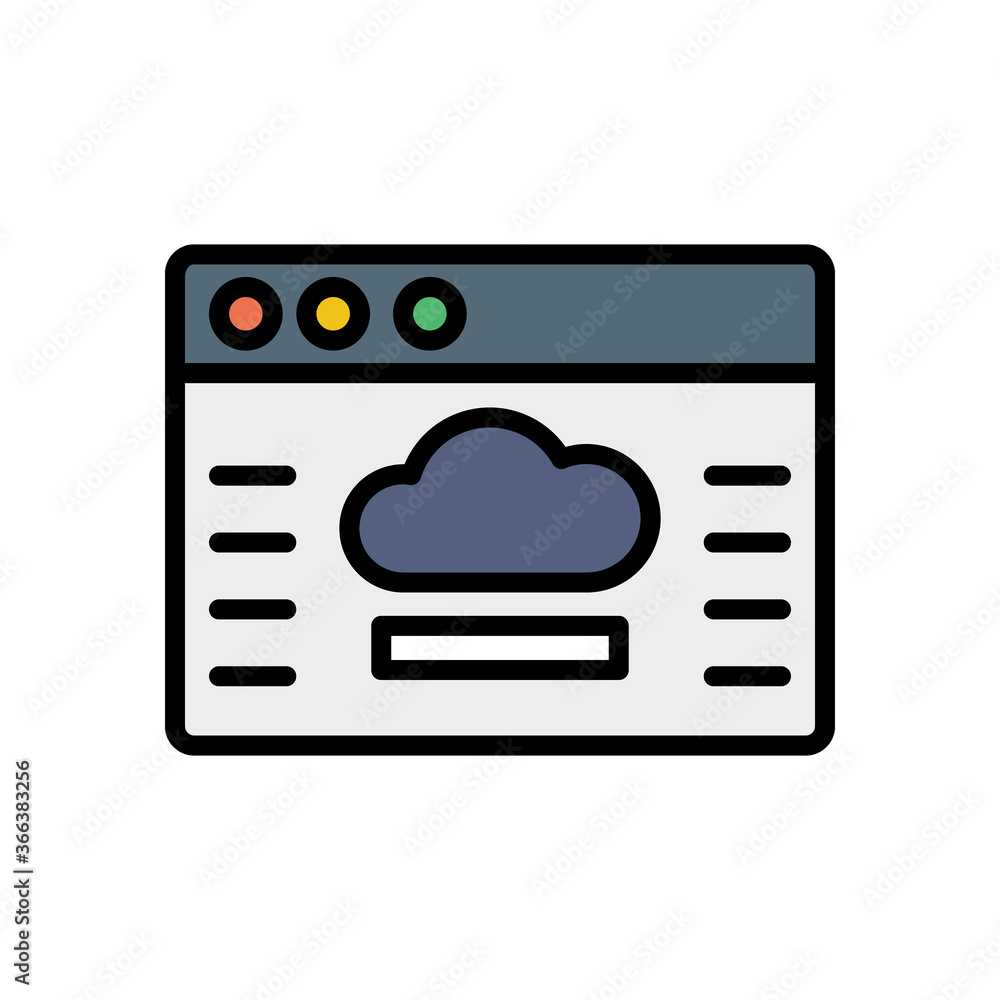 Aufkleber browser, web site, cloud icon. simple color with outline vector elements of internet explorer icons 