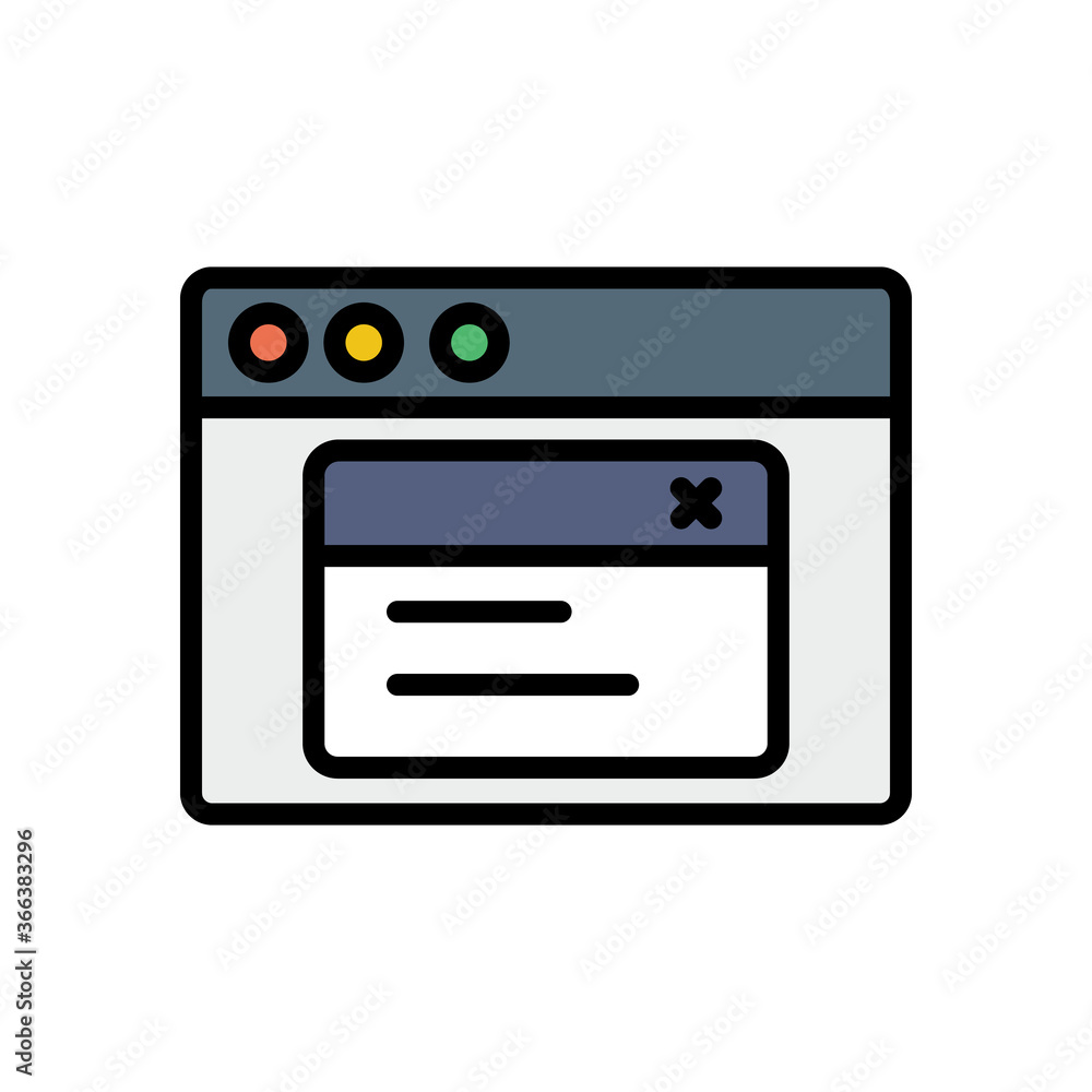 Poster browser, web site, interface icon. simple color with outline vector elements of internet explorer ic