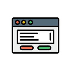 Fototapeta premium Browser, web site, document icon. Simple color with outline vector elements of internet explorer icons for ui and ux, website or mobile application
